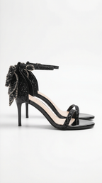 Sarah Diamant Bow Heeled Sandals