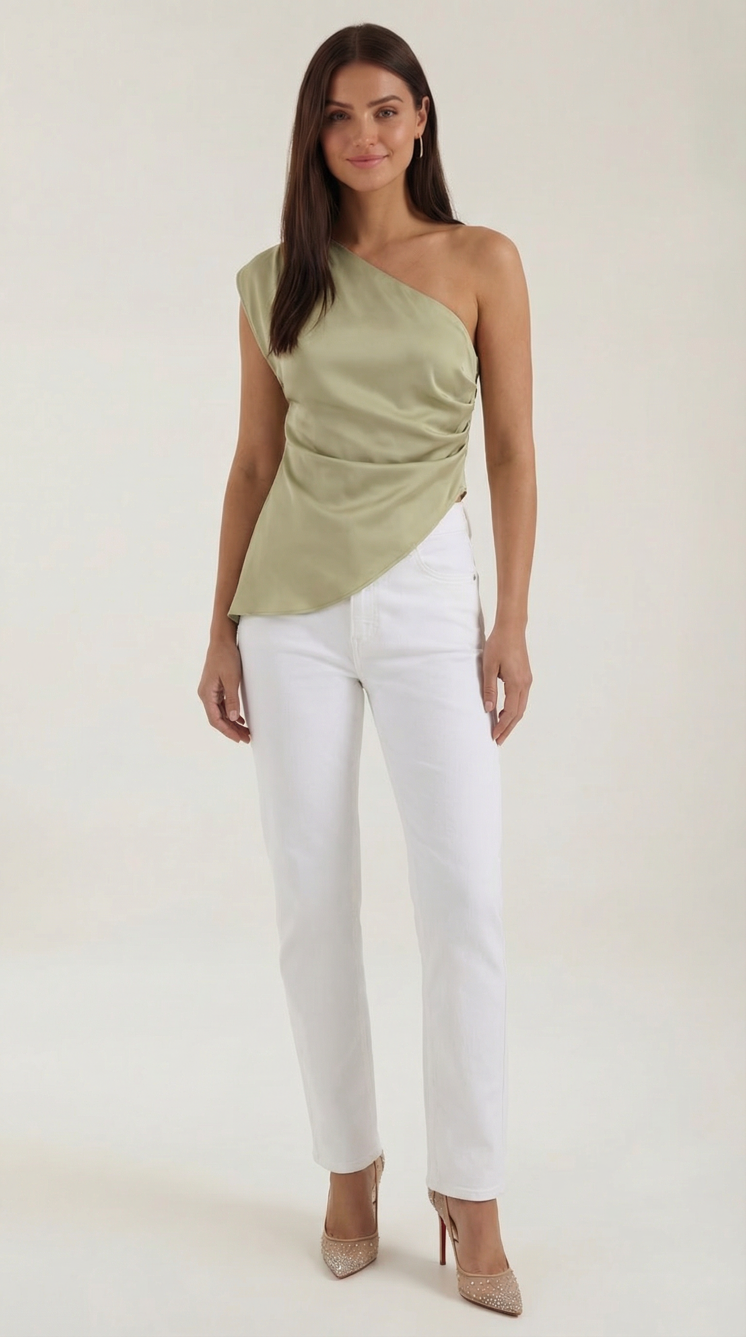 Selene Sleeveless One-Shoudler Top