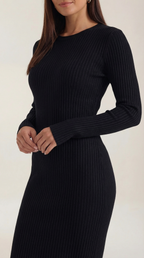 Sheila Ribbed Bodycon Midi Dress