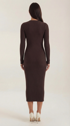Sheila Ribbed Bodycon Midi Dress
