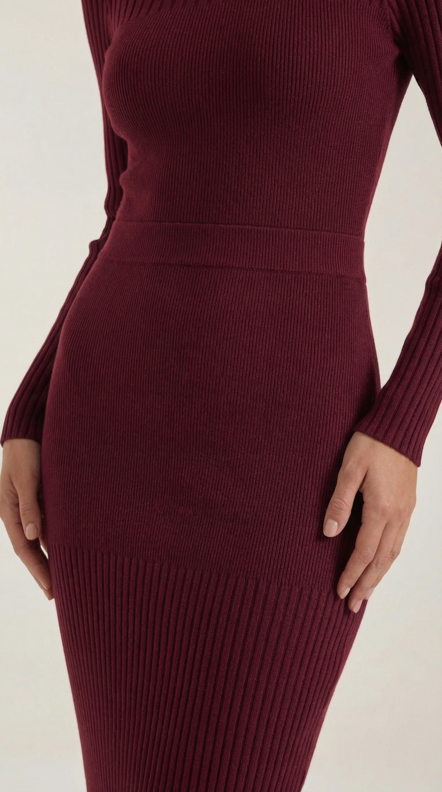 Sheila Ribbed Bodycon Midi Dress