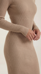 Sheila Ribbed Bodycon Midi Dress