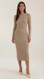 Sheila Ribbed Bodycon Midi Dress