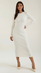 Sheila Ribbed Bodycon Midi Dress