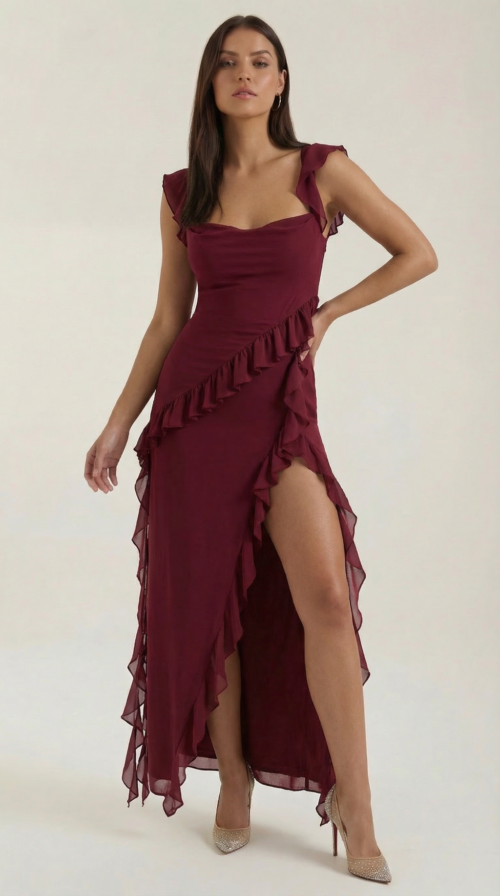 Susan Ruffled Maxi Dress