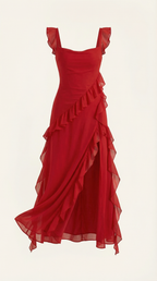 Susan Ruffled Maxi Dress