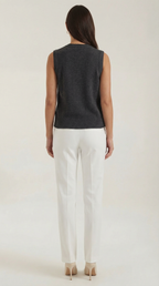 Sylvia Button-Down Knit Sweater Vest