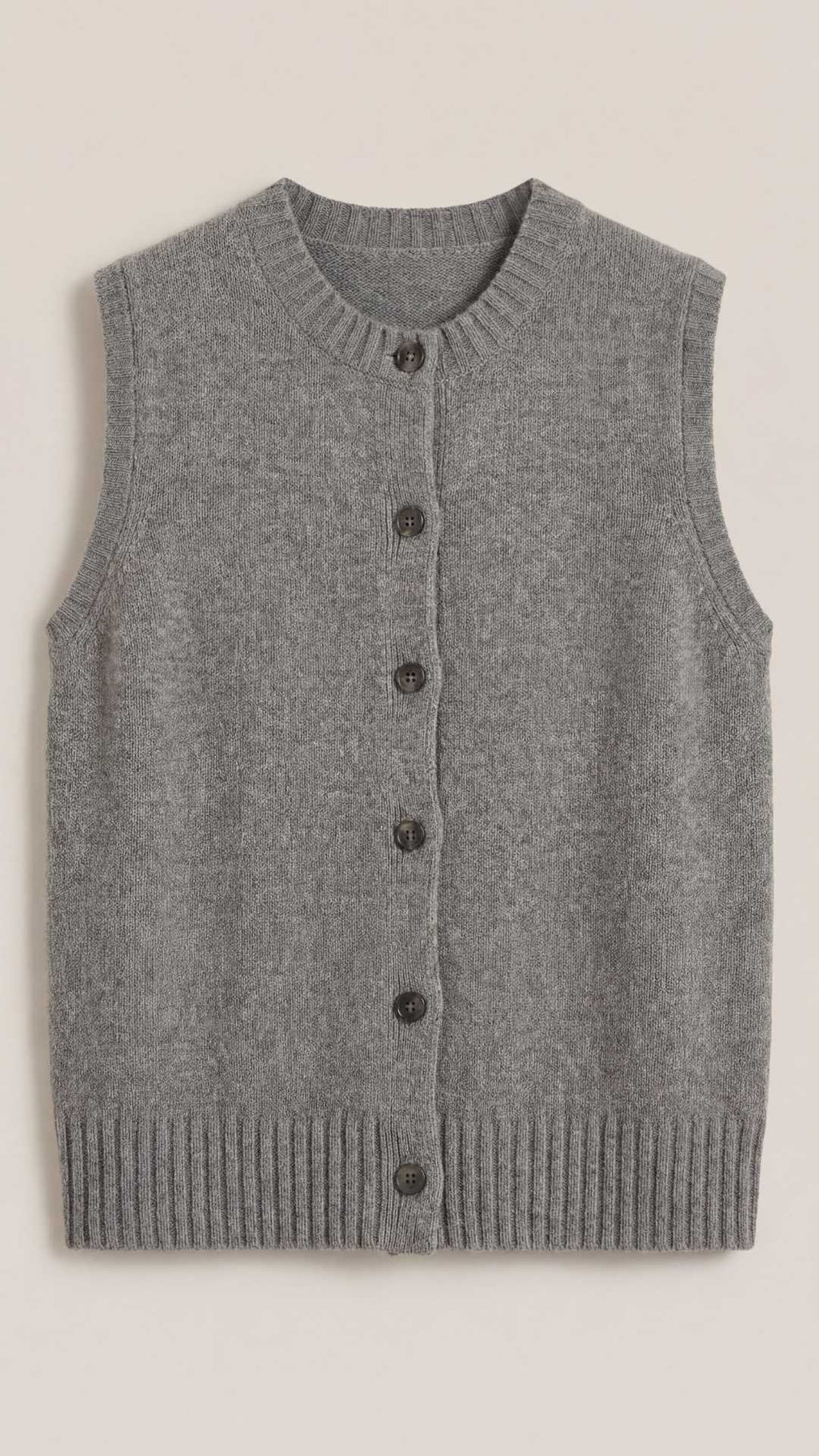 Sylvia Button-Down Knit Sweater Vest