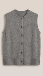 Sylvia Button-Down Knit Sweater Vest