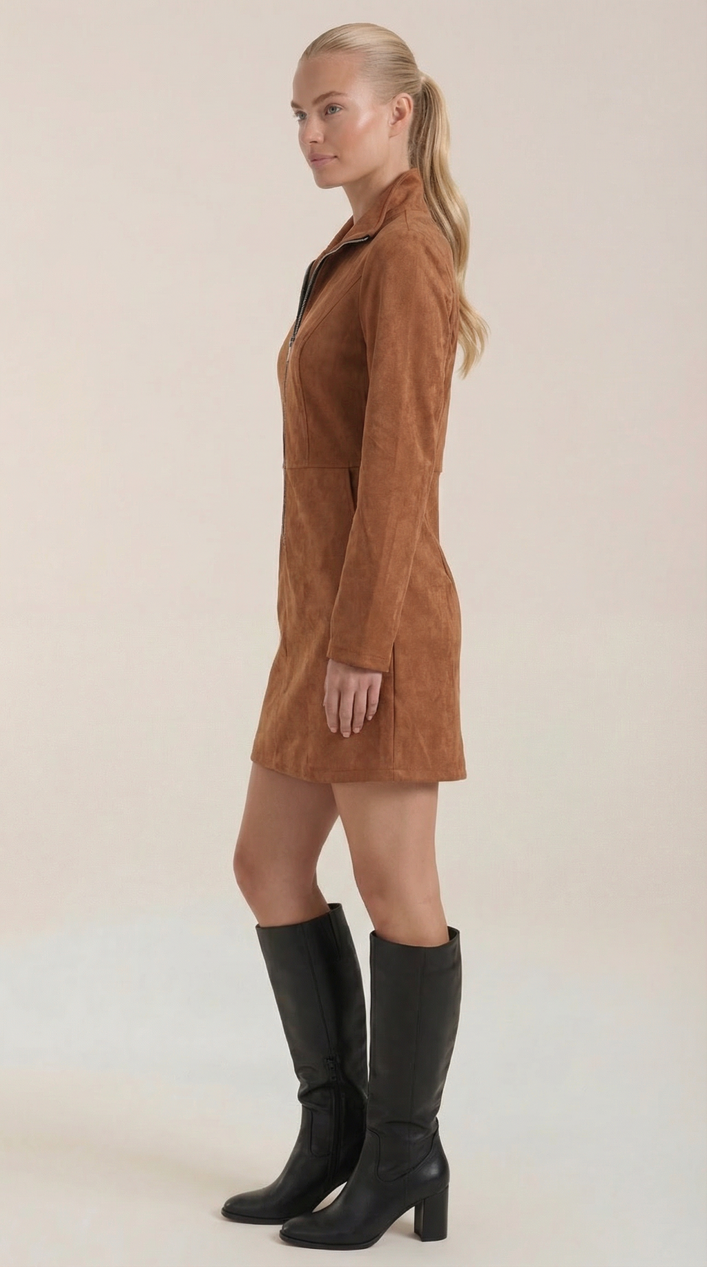 Tamara Zip Front Mini Dress