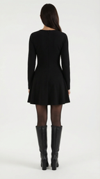 Tiffany Long Sleeve Flare Mini Dress