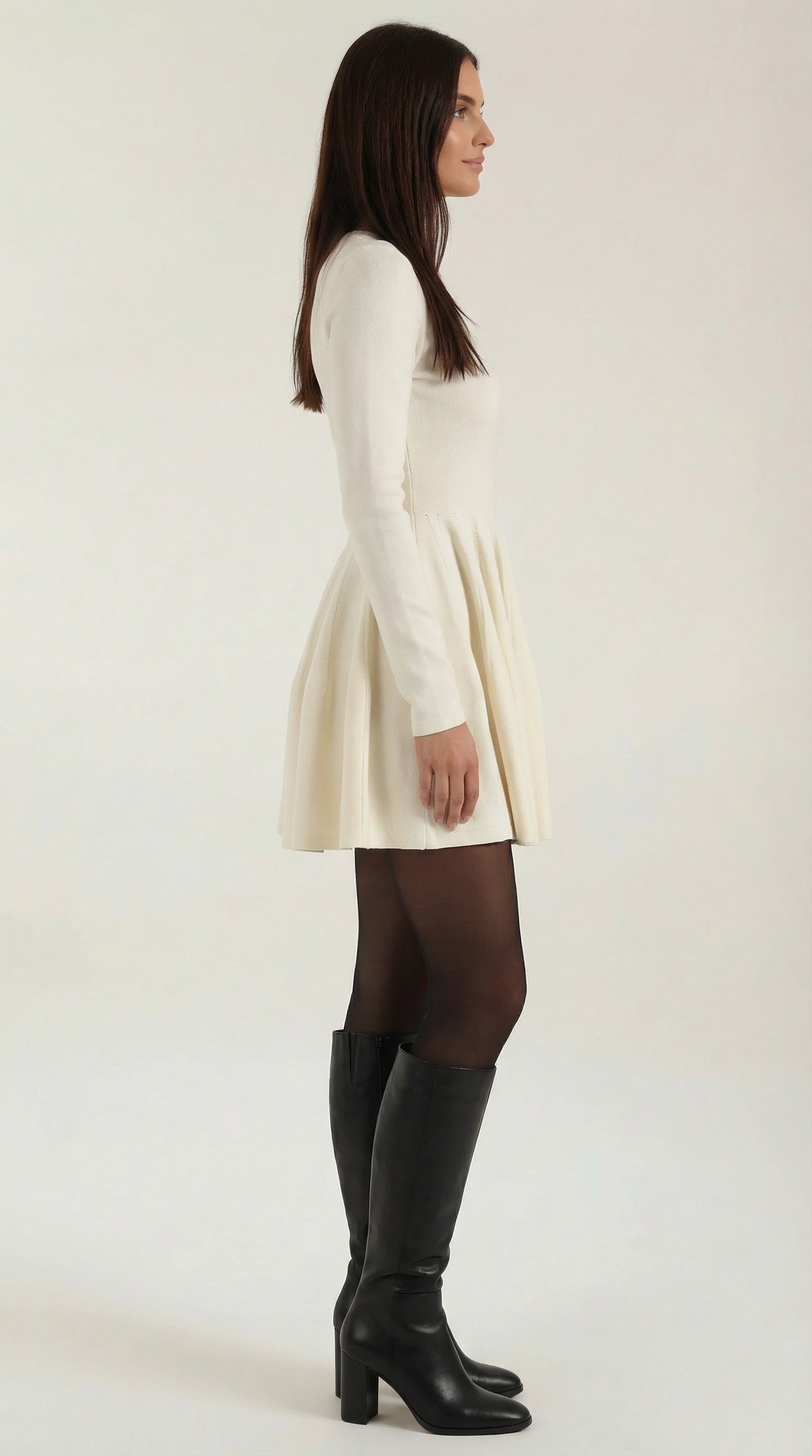 Tiffany Long Sleeve Flare Mini Dress