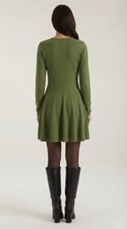 Tiffany Long Sleeve Flare Mini Dress
