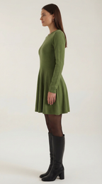 Tiffany Long Sleeve Flare Mini Dress