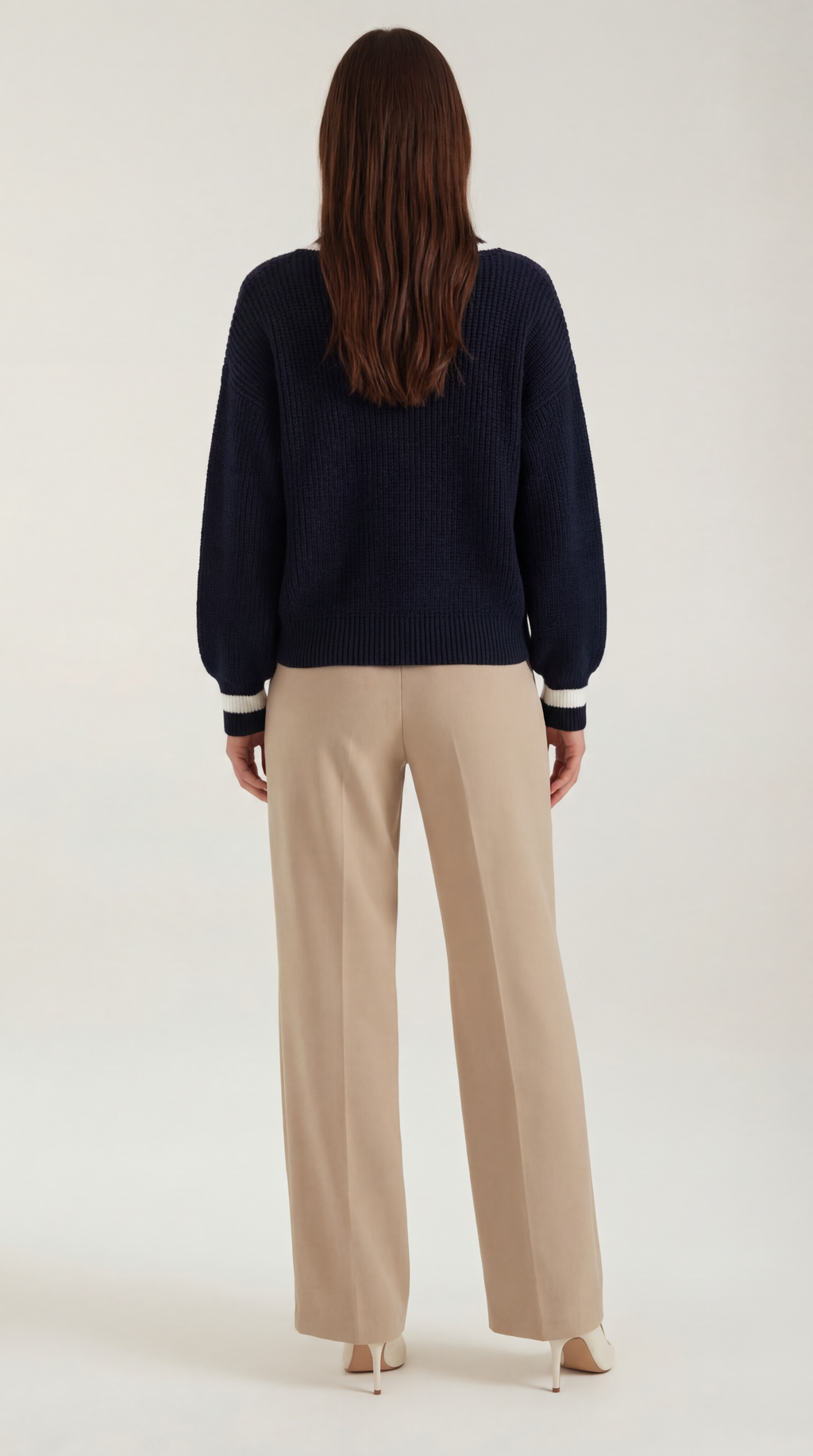 Tina Contrast Trim Knit Sweater
