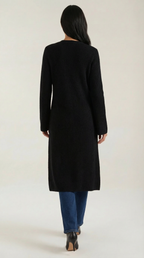 Valerie Ribbed V-Neck Maxi Cardigan