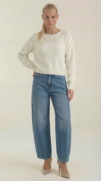 Vicki High-Waisted Barrel Leg Jeans