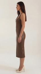 Yvonne Faux Leather Bodycon Dress