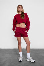 Sunni Plush Fleece Piping Detail Shorts