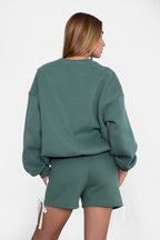 Sunni Plush Fleece Piping Detail Shorts