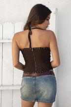 RAELYNN Embroidered Western Corset Top