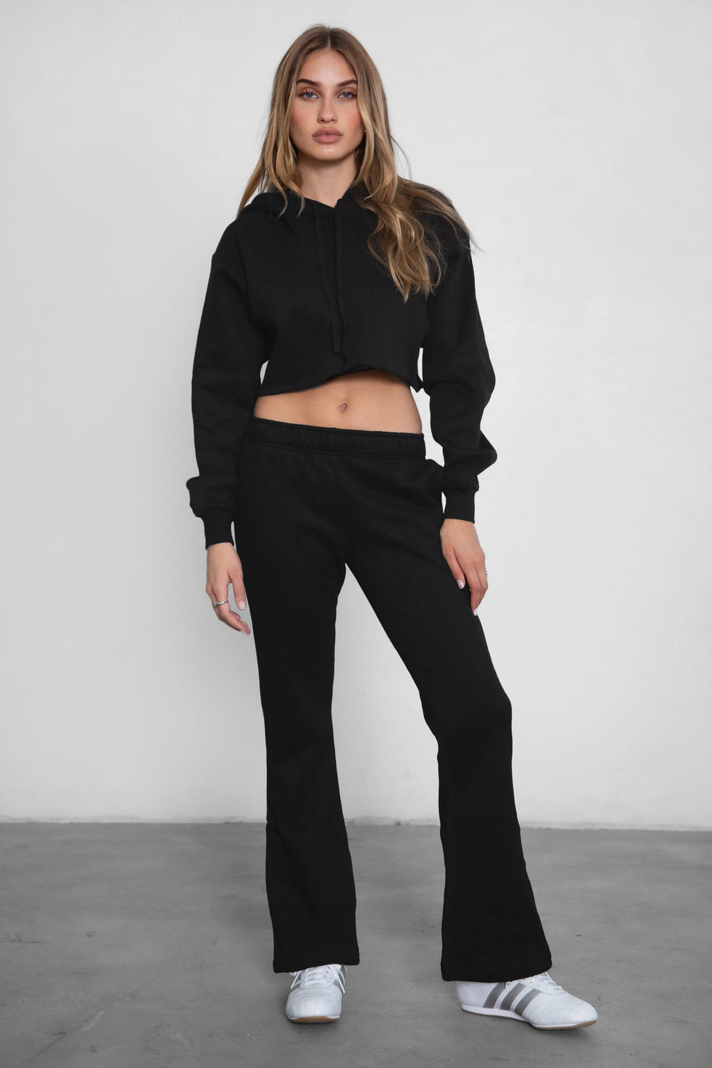 Jiya Plush Fleece Flare Sweat Pants