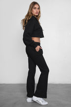 Jiya Plush Fleece Flare Sweat Pants