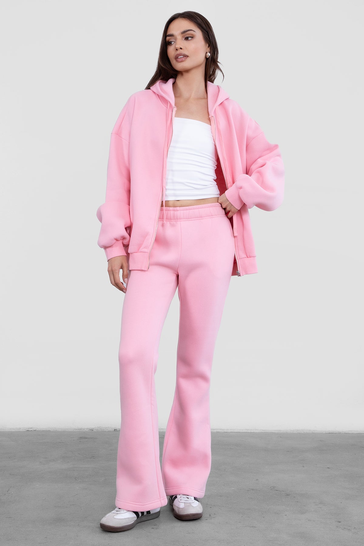 Jiya Plush Fleece Flare Sweat Pants
