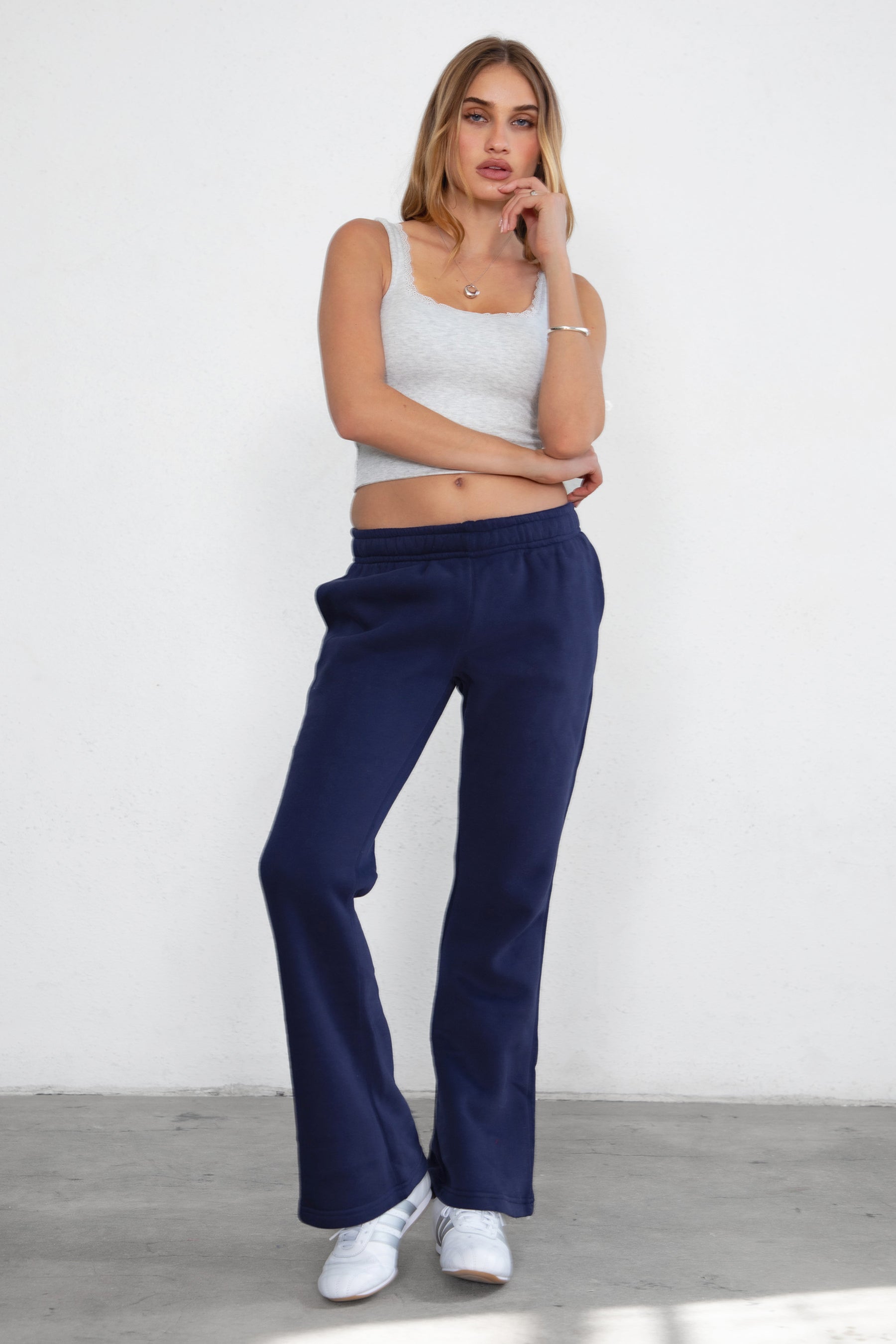 Jiya Plush Fleece Flare Sweat Pants