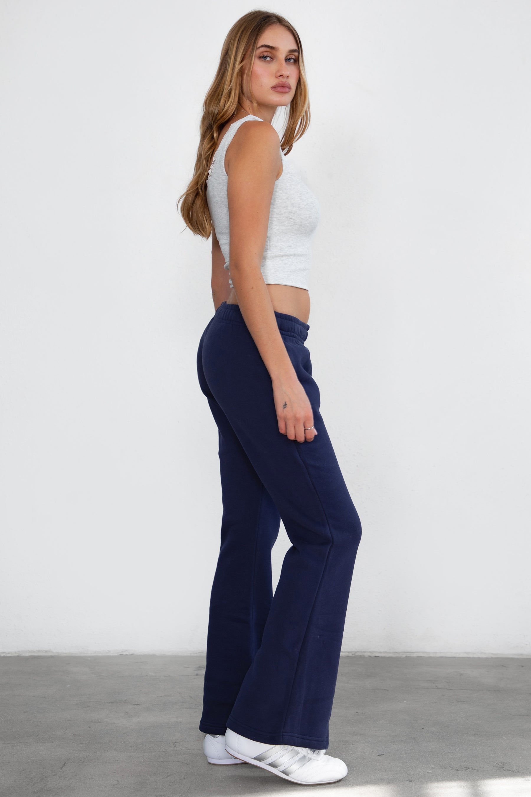 Jiya Plush Fleece Flare Sweat Pants