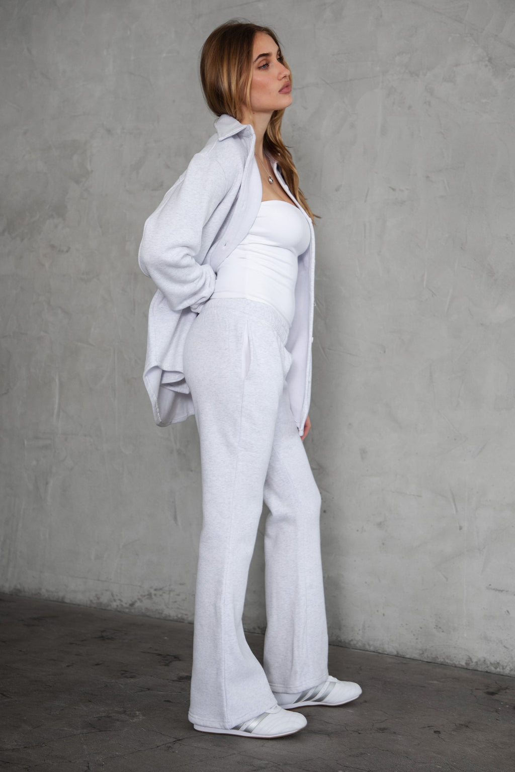 Jiya Plush Fleece Flare Sweat Pants