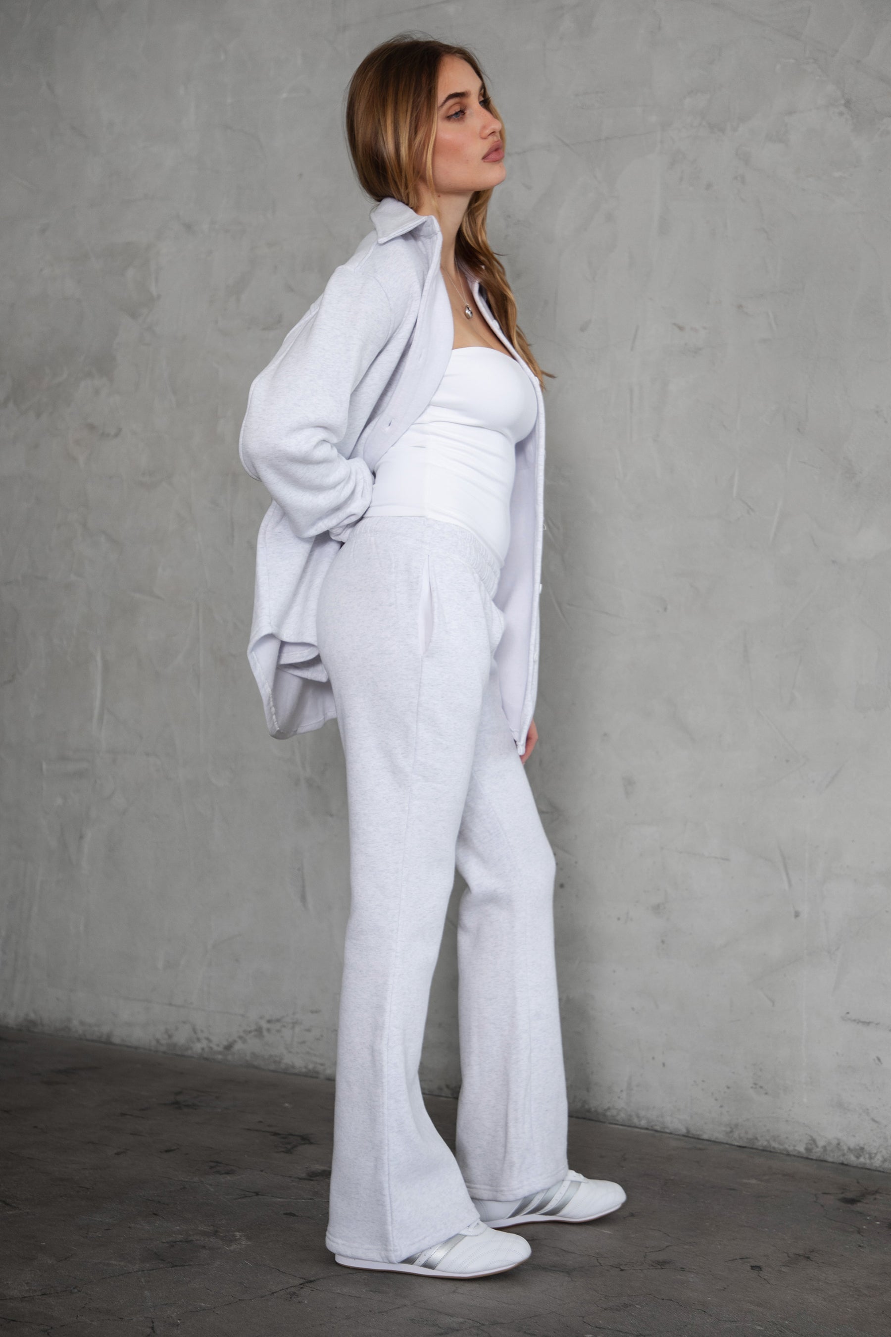 Jiya Plush Fleece Flare Sweat Pants