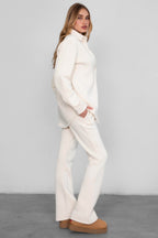Jiya Plush Fleece Flare Sweat Pants
