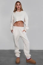 DOVE Plush Fleece High Waist Sweatpants