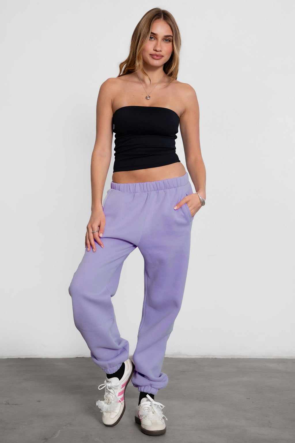 DOVE Plush Fleece High Waist Sweatpants