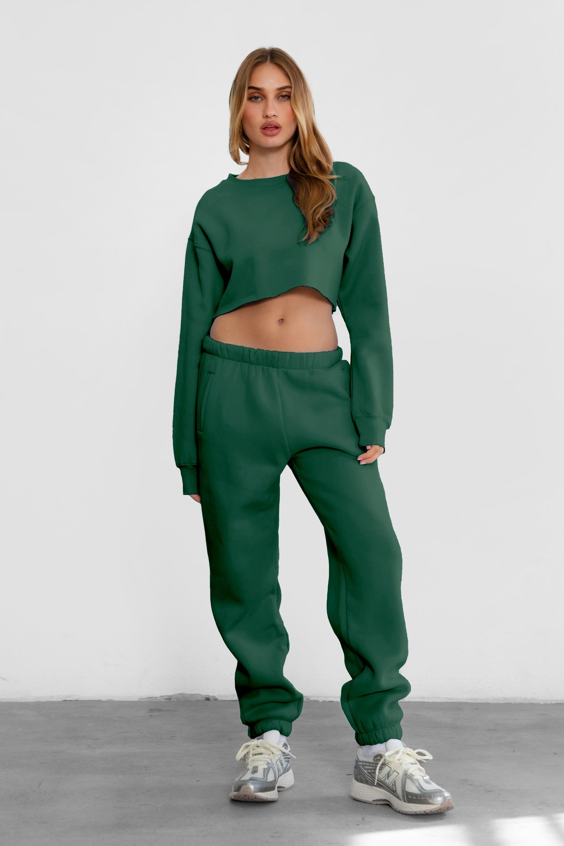 DOVE Plush Fleece High Waist Sweatpants